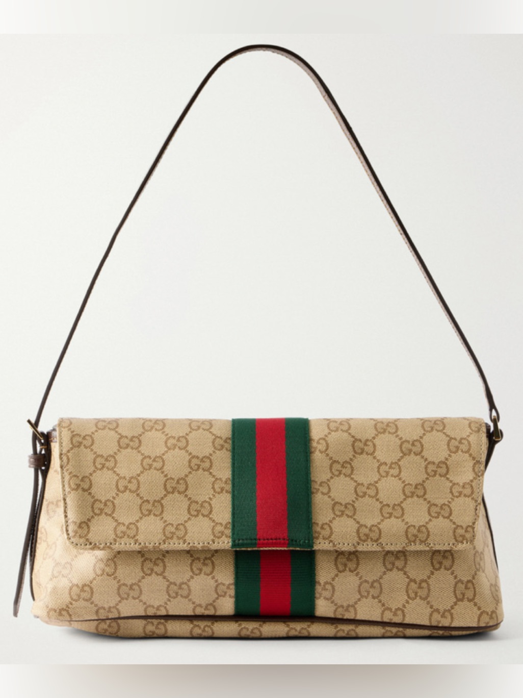 Gucci Madison Medium Gg Logo Web Stripe Shoulder Bag